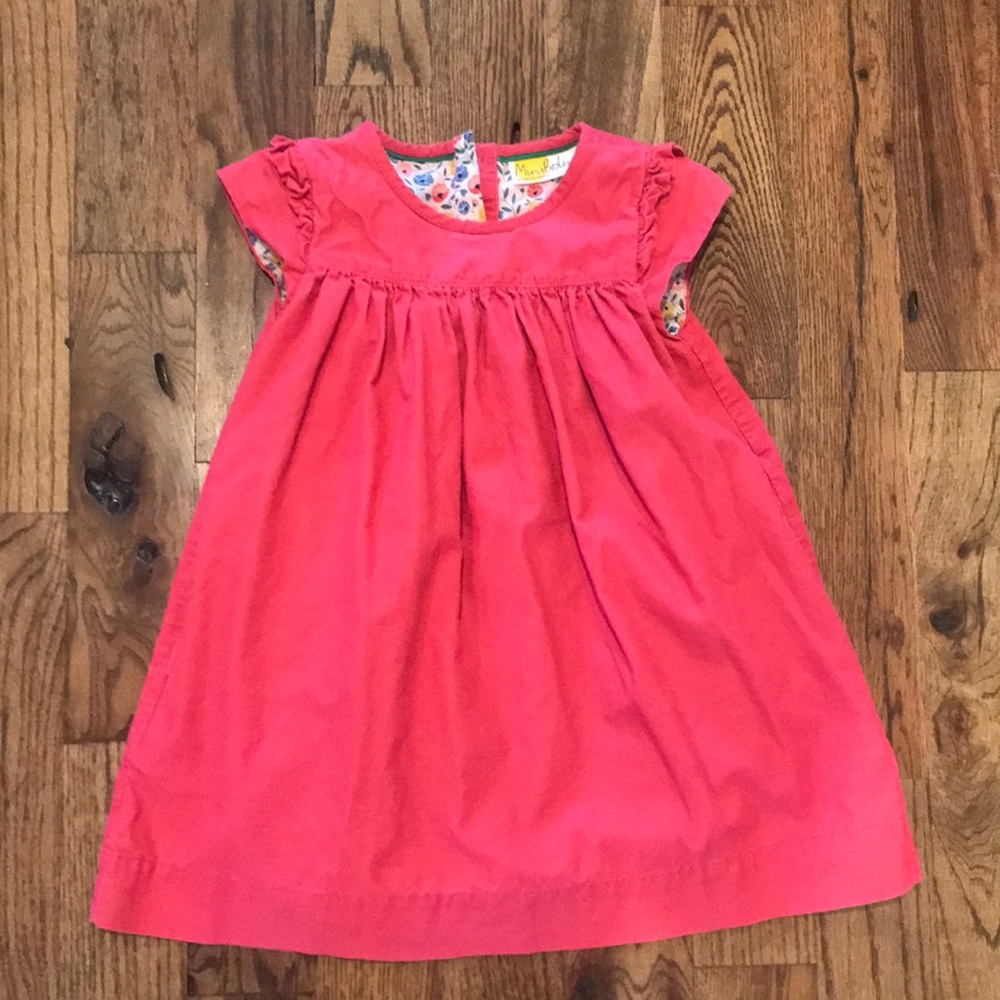 Mini Boden Pink Corduroy Dress